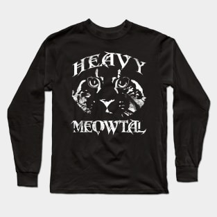 Heavy Meowtal - Cat Cats Heavy Metal Long Sleeve T-Shirt